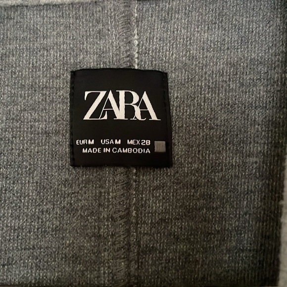 Zara Jacket Womens Large Gray Open Front Lapel Coat Pockets Blazer Overcoat - Picture 3 of 6